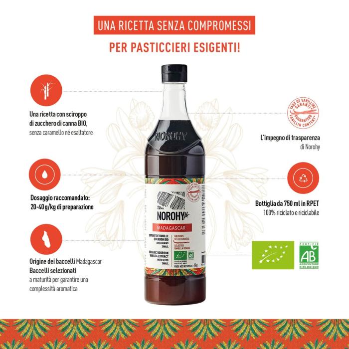 estratto di vaniglia del madagascar bio di norohy