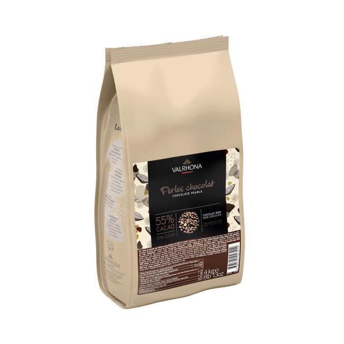 perle al cioccolato fondente 55 di valrhona