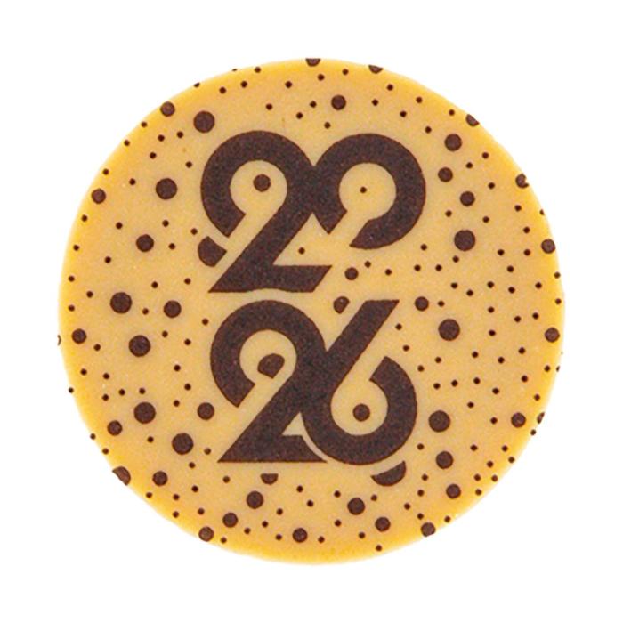 decorazione cerchio dulcey pois 202x di chocolatree