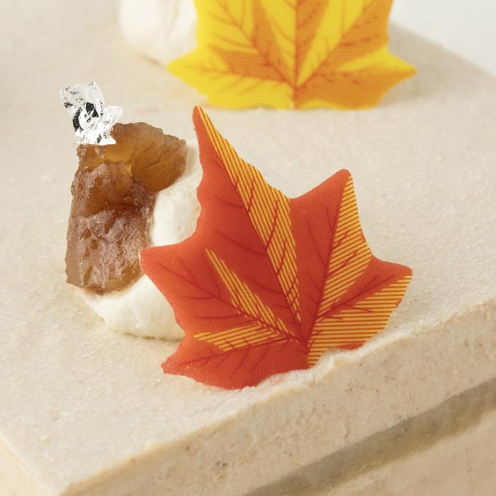 decorazione foglia di acero 3 modelli grandi di chocolatree