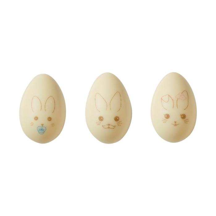 decorazioni uova di pasqua coniglietti 3 modelli di chocolatree