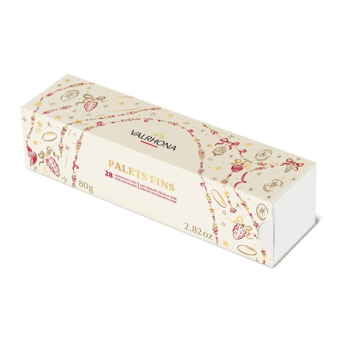 astuccio palets fins natale 2026 80 g di valrhona