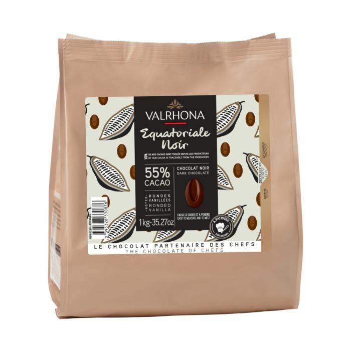 equatoriale noire 55 fave 1 kg di valrhona