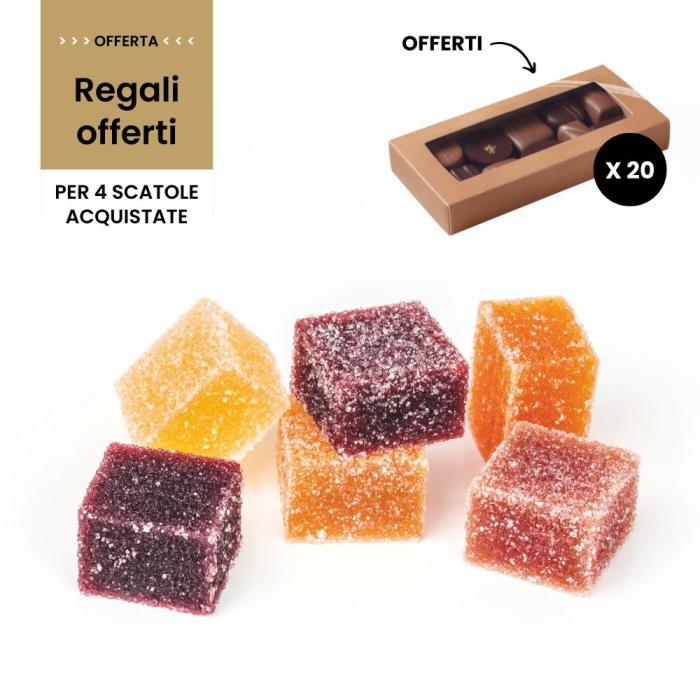 pacco paste di frutta 4 scatole di valrhona