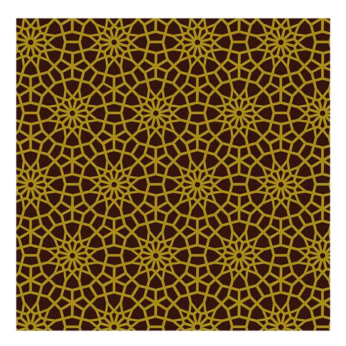 foglio trasferibile mosaico giallo oro di chocolatree