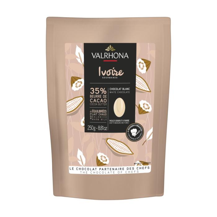 ivoire 35 fave 250 g di valrhona