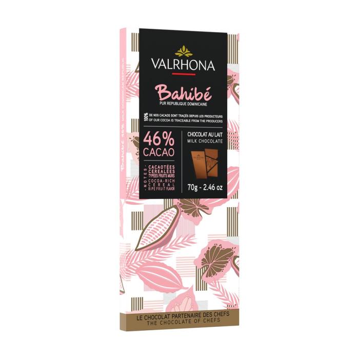 tavoletta di cioccolato al latte bahibe 46 di valrhona