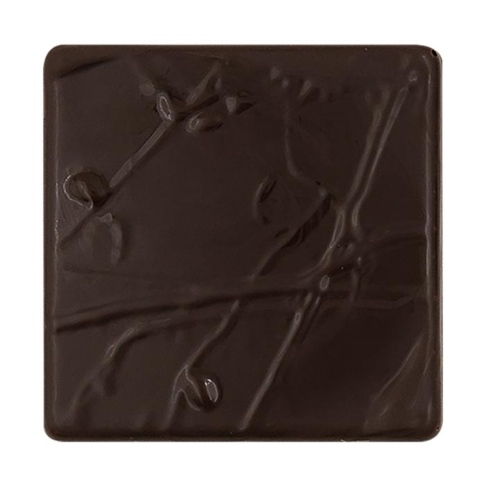decorazioni quadrato artistico puro cioccolato fondente di chocolatree