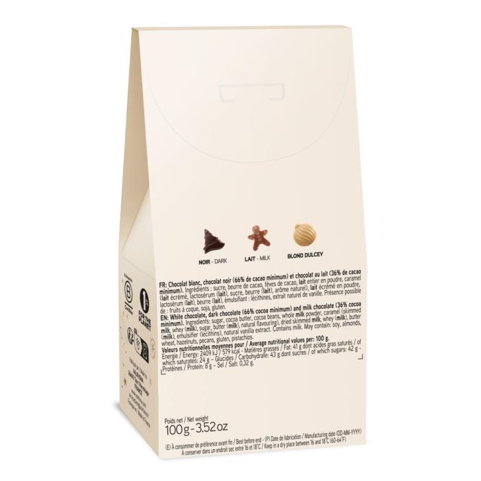 astuccio dolcezze di natale 2026 cioccolato fondente al latte e dulcey 100 g di valrhona