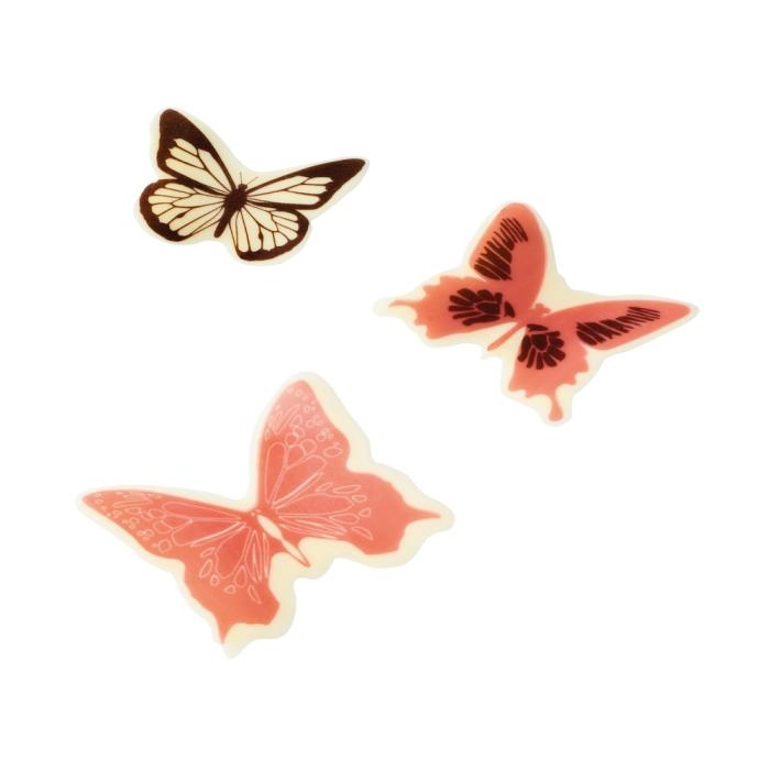 decorazioni farfalle rosse 3 modelli di chocolatree