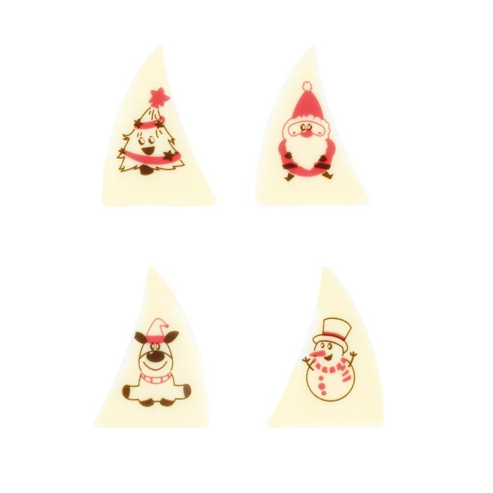 decorazioni punte personaggi natalizi 4 modelli di chocolatree