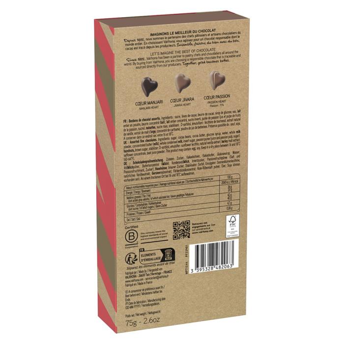 cofanetto 8cuori fondenti e al latte di valrhona