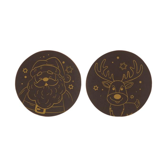 decorazione cerchio personaggi natale incantato 2 modelli di chocolatree