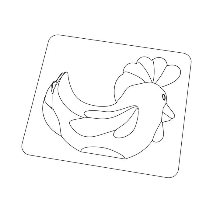 stampo gallina rock 14cm di valrhona