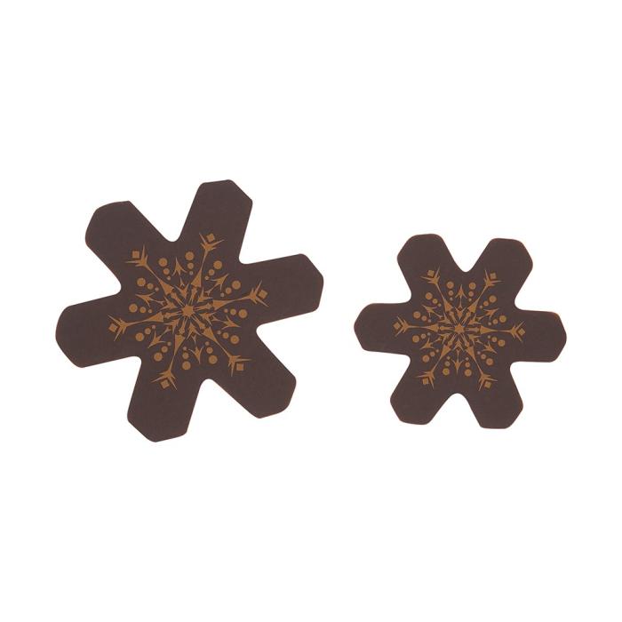 decorazione fiocchi brinati 2 dimensioni di chocolatree