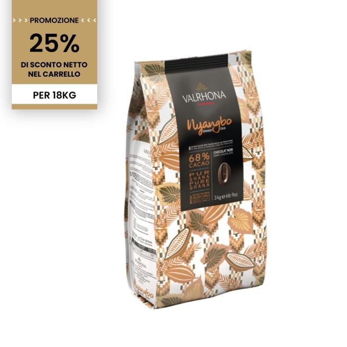 promozione cioccolato fondente nyangbo 68 18 kg di valrhona