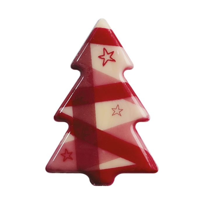 decorazioni albero di natale strisce rosse di chocolatree