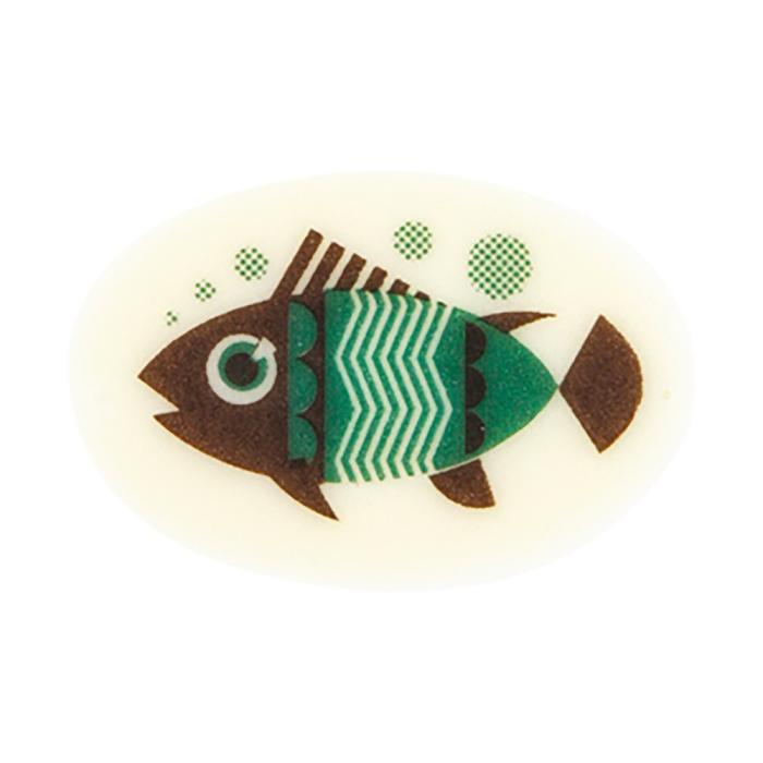 decorazione ovale pesce verde di chocolatree