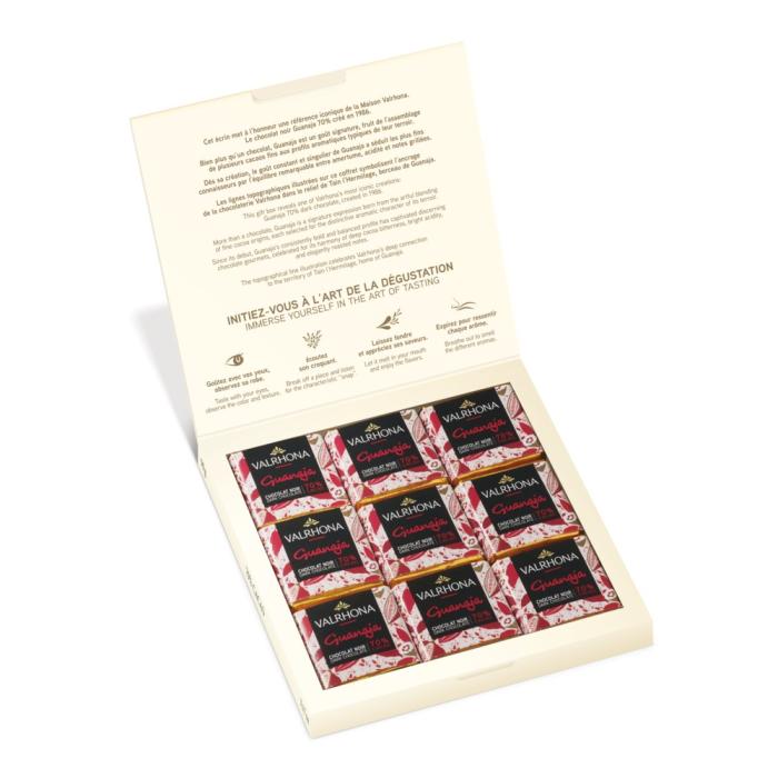 cofanetto 18 carre 40 anni guanaja 70 90 g di valrhona