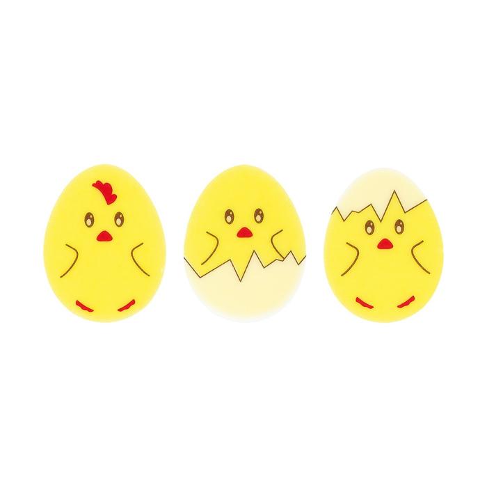 decorazione ovale pulcino gallina pasqua 3 modelli di chocolatree