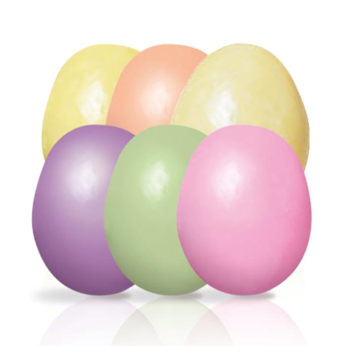 assortimento 5 varietauova strati di cioccolato bianco color giallo arancione verde rosa viola di valrhona