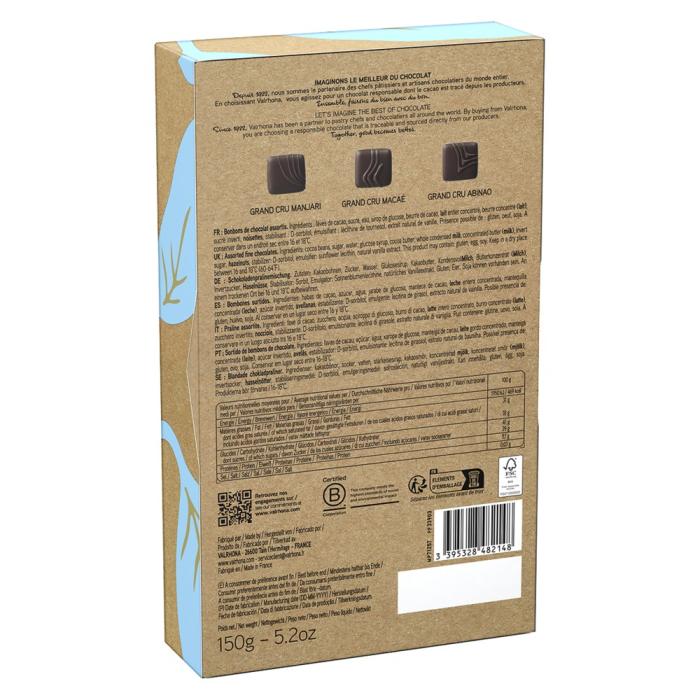 cofanetto 15 praline cioccolato fondente 150 g di valrhona