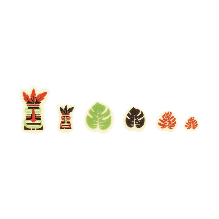 decorazione personaggi hawai grandi e piccoli 6 modelli di chocolatree