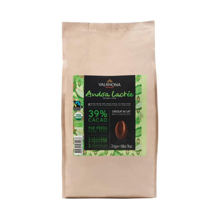 Cioccolato al latte Andoa lactée 39% Bio