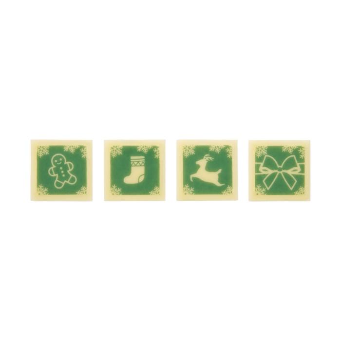 decorazioni quadrato natalizio verde 4 modelli di chocolatree