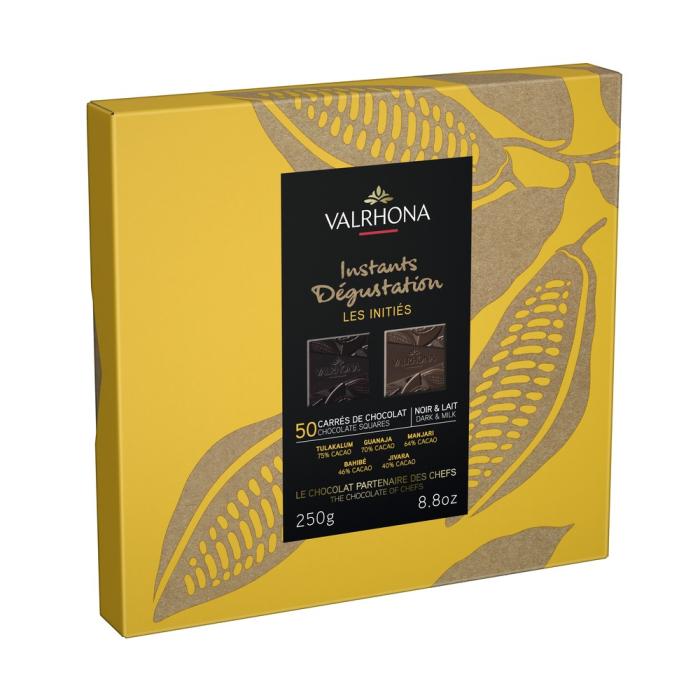 cofanetto 50carre fondenti e al latte di valrhona