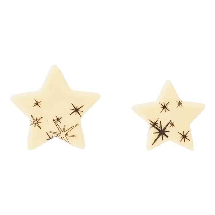 decorazioni stelle fiocchi bianchi 2 dimensioni di chocolatree