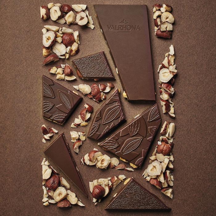 tavoletta cioccolato fondente caraibe nocciola 120 g di valrhona