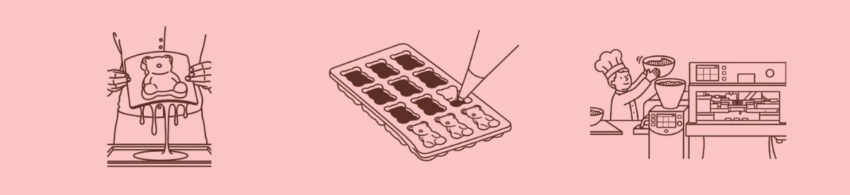 Fabbricazione: 3 tecniche per realizzare orsetti di marshmallow