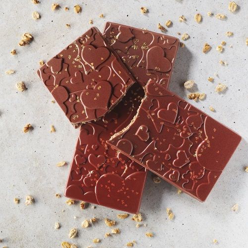 Tavoletta di cioccolato al latte e cuore di avena